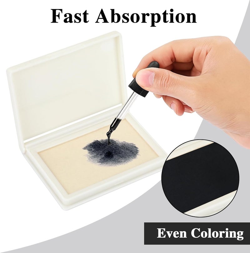 Hoiny Dry Stamp Pad, 4 x 2.5 Inch Premium Quality Ink Pad for Stamps, All-Purpose Felt Pad for Office and Crafting, Works with Rubber and Clear Stamps - Image 4
